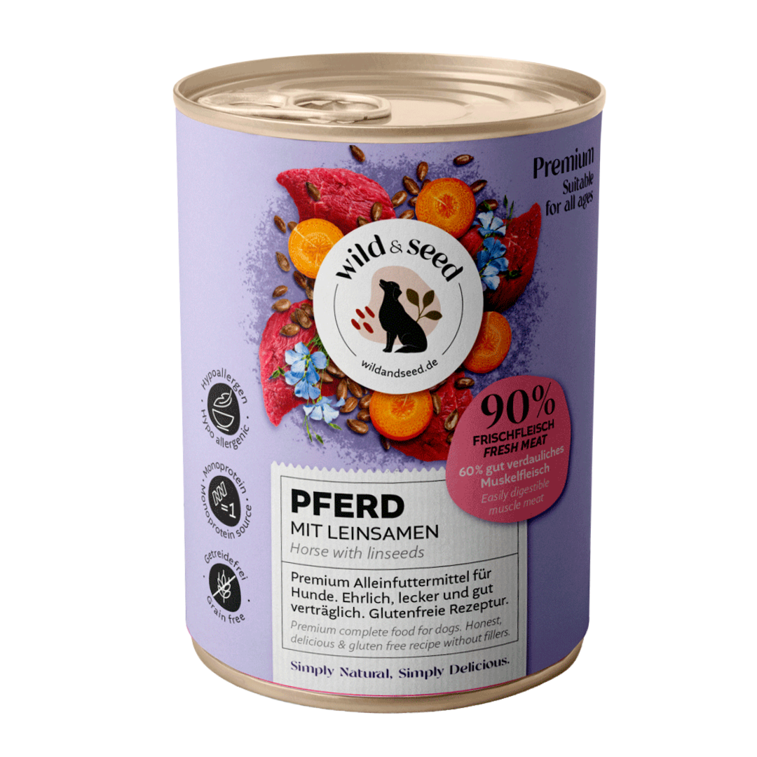 Wild&Seed Premium Nassfutter für Hunde Pferd