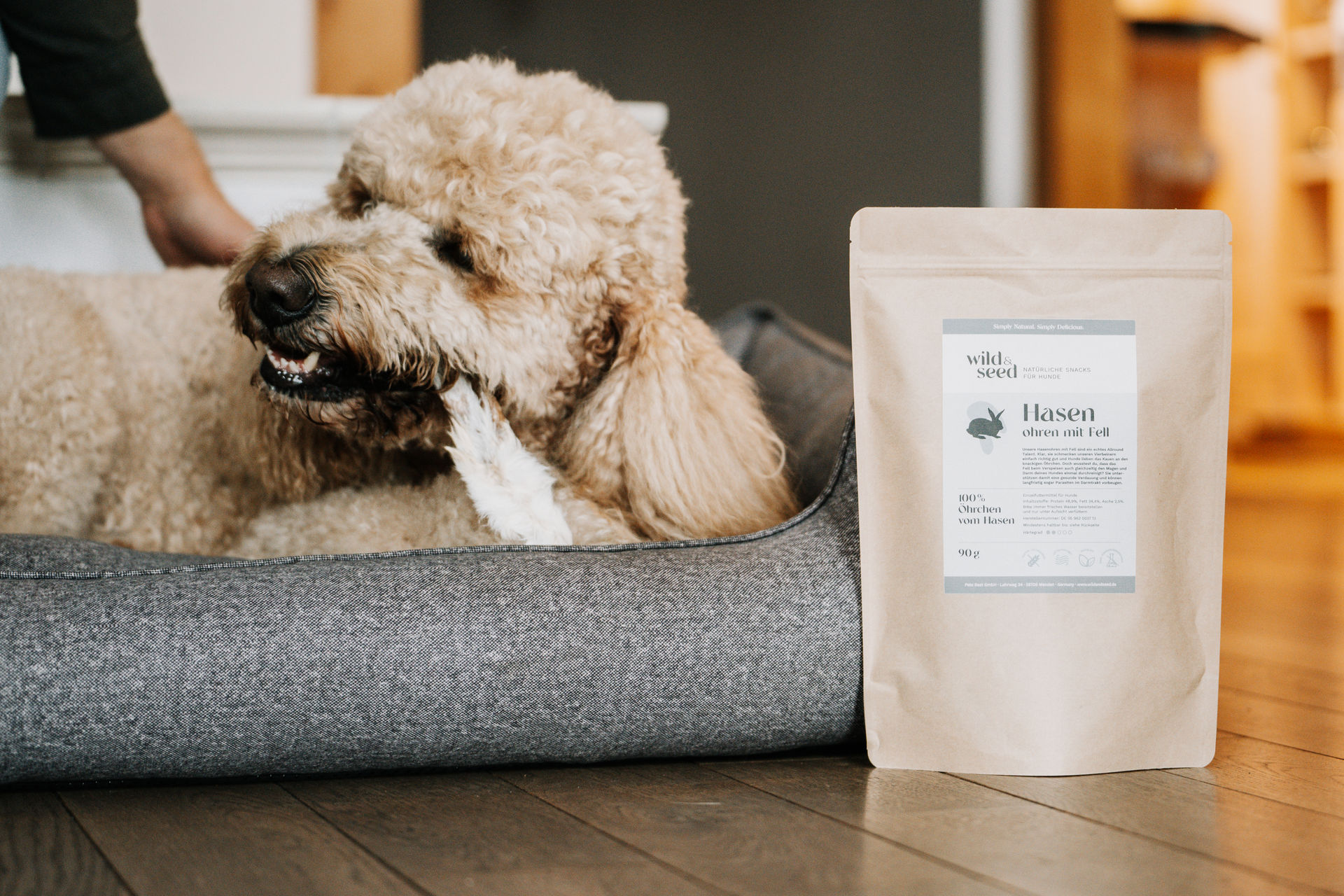 Hasenohren mit Fell für Hunde von Wild&Seed